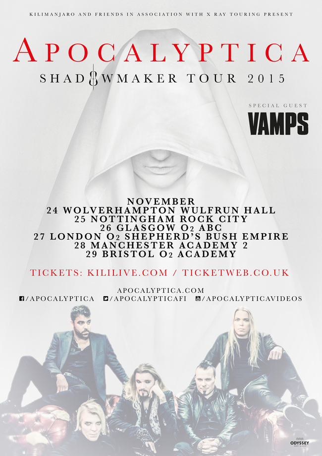 「Apocalyptica　Shadowmaker UK Tour 2015」 (okmusic UP's)